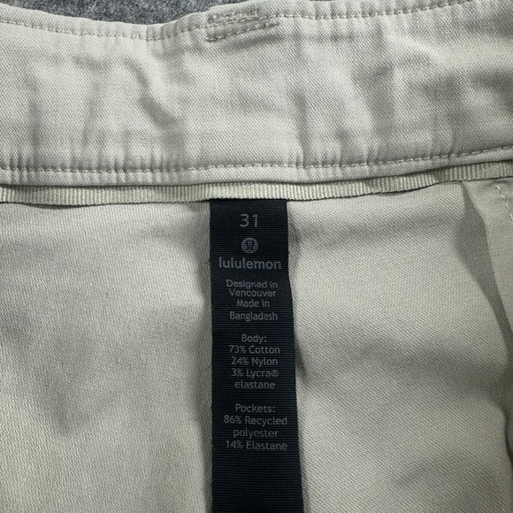Lululemon Pants Mens Size 31x33‎ Khaki Commission Chino M5440SE - Picture 5 of 13
